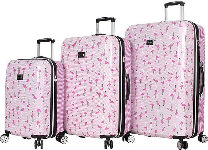 Betsey Johnson Luggage Hardside 3 Piece Set Suitcase With Spinner Wheels (20" 26" 30") (One Size,... | Amazon (US)