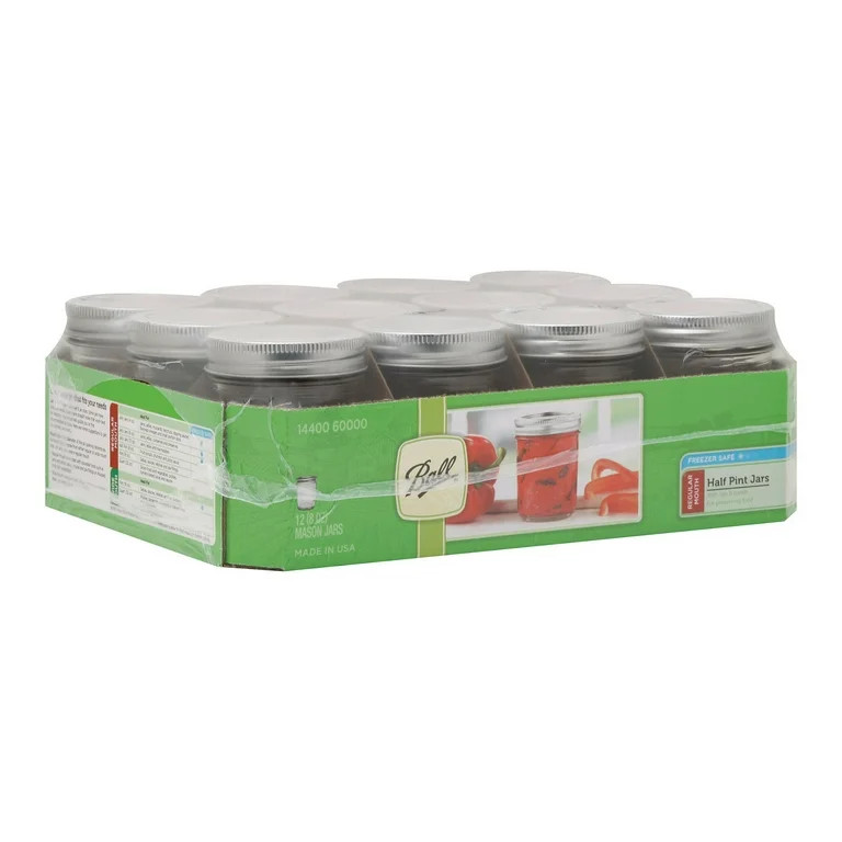 Ball Mason Jars With Lids & Bands, Regular Mouth, 8 oz, 12 Pack | Walmart (US)