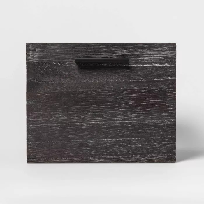 Small Decorative Dark Wood Crate Black 8"x11" - Project 62™ | Target