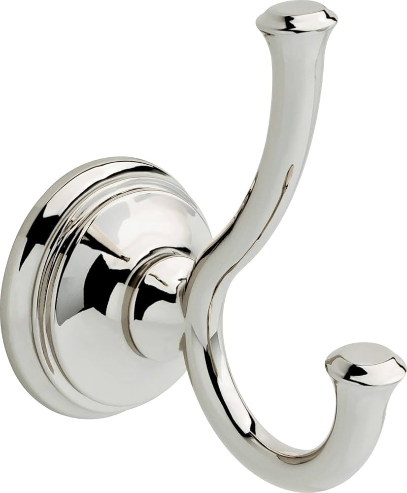 DELTA Cassidy Towel Hook, Robe Hook Polished Nickel Towel Holder for Bathroom, Bathroom Accessori... | Amazon (US)