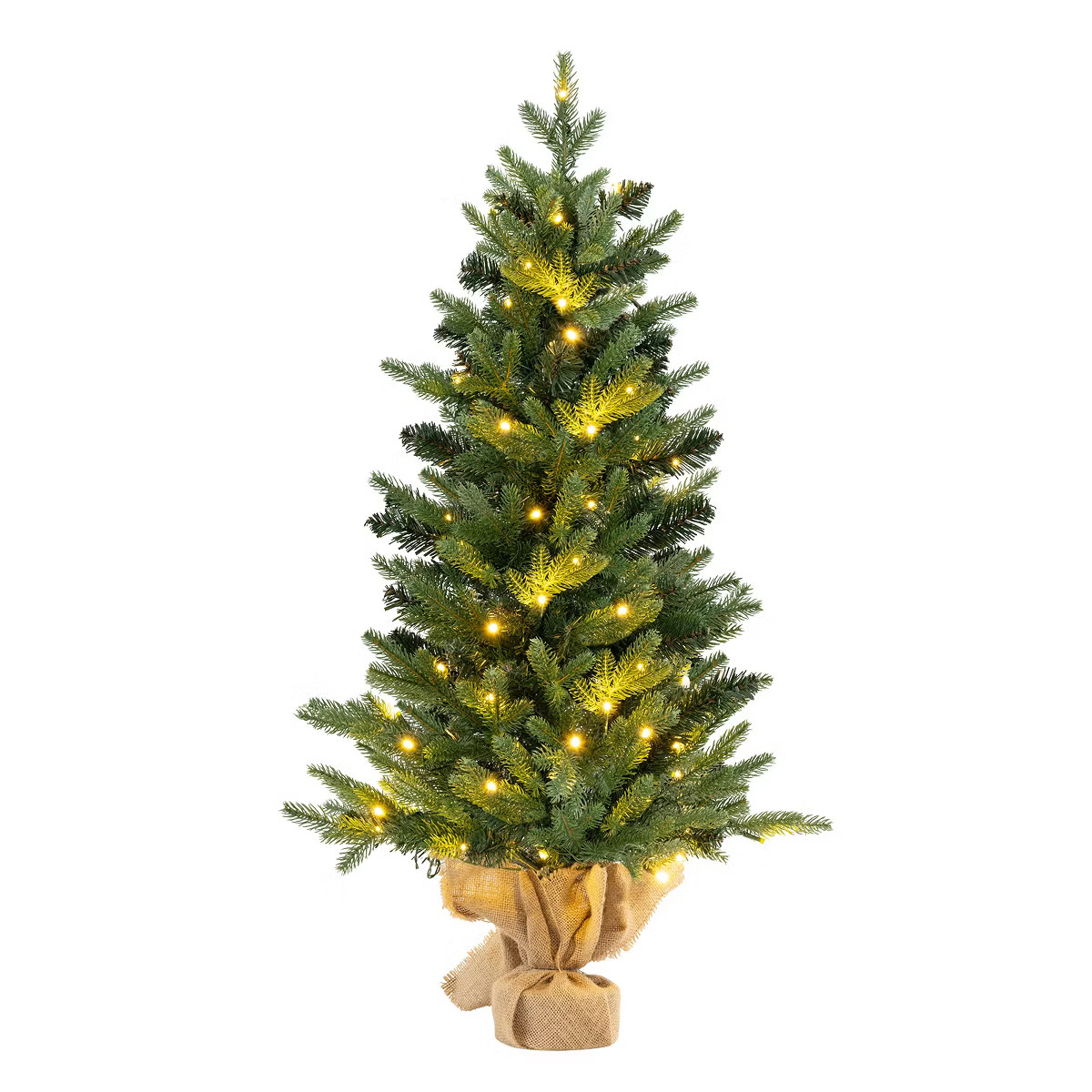Tangkula 3 FT Pre-lit Artificial Entrance Christmas Tree Small Tabletop Xmas Fir Tree Warm White ... | Target