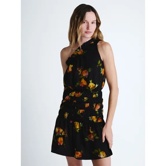 Scoop Women's and Women's Plus Smocked Ruffle Mini Dress, Sizes XS-4X | Walmart (US)