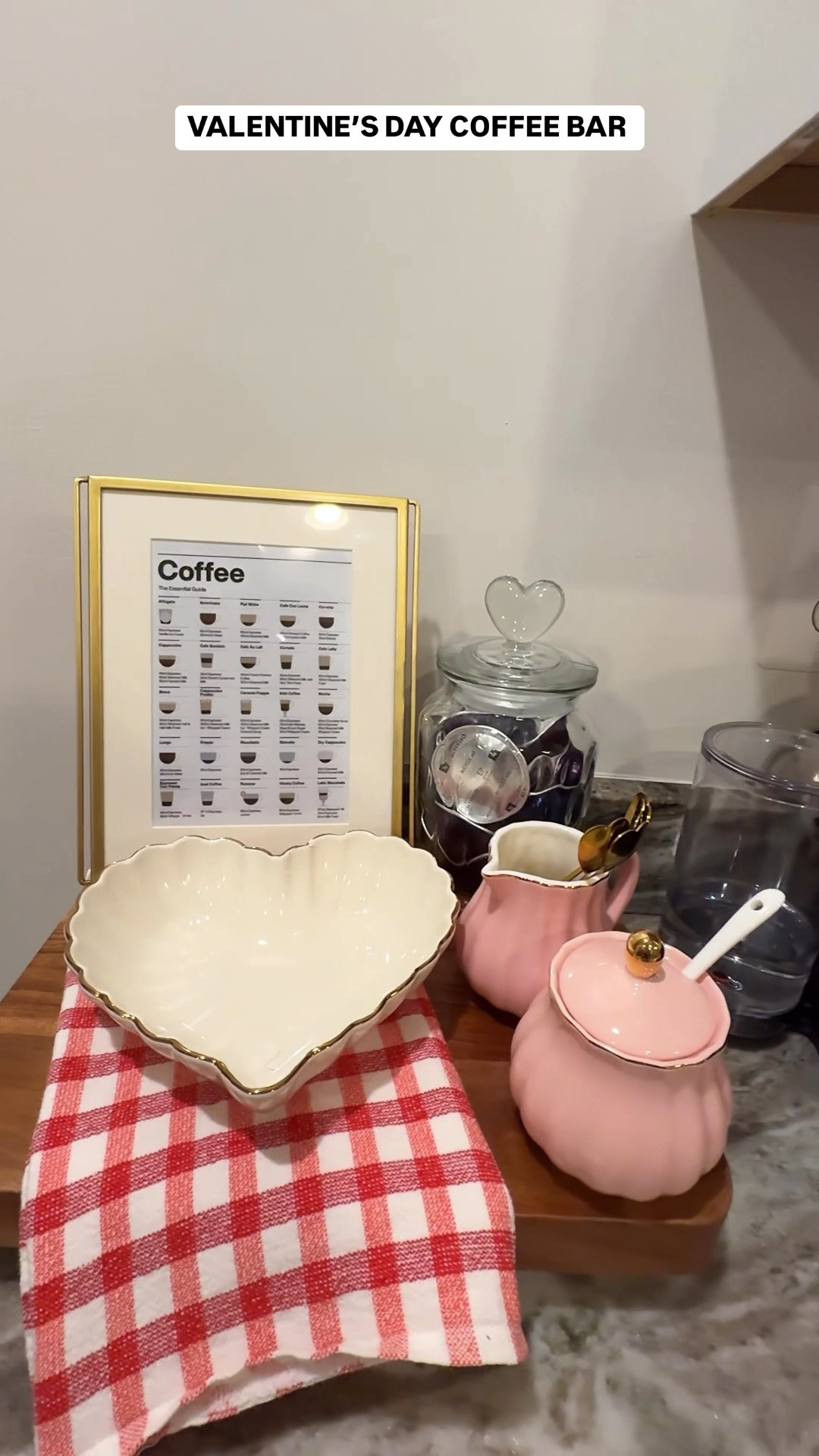 Valentine’s Day coffee bar 💘 mostly from Target! 

Home decor, Valentine’s Day decor, Valentine’s Day, Target home decor, coffee bar, Valentine’s Day coffee bar


#LTKFindsUnder50 #LTKHome #LTKSeasonal