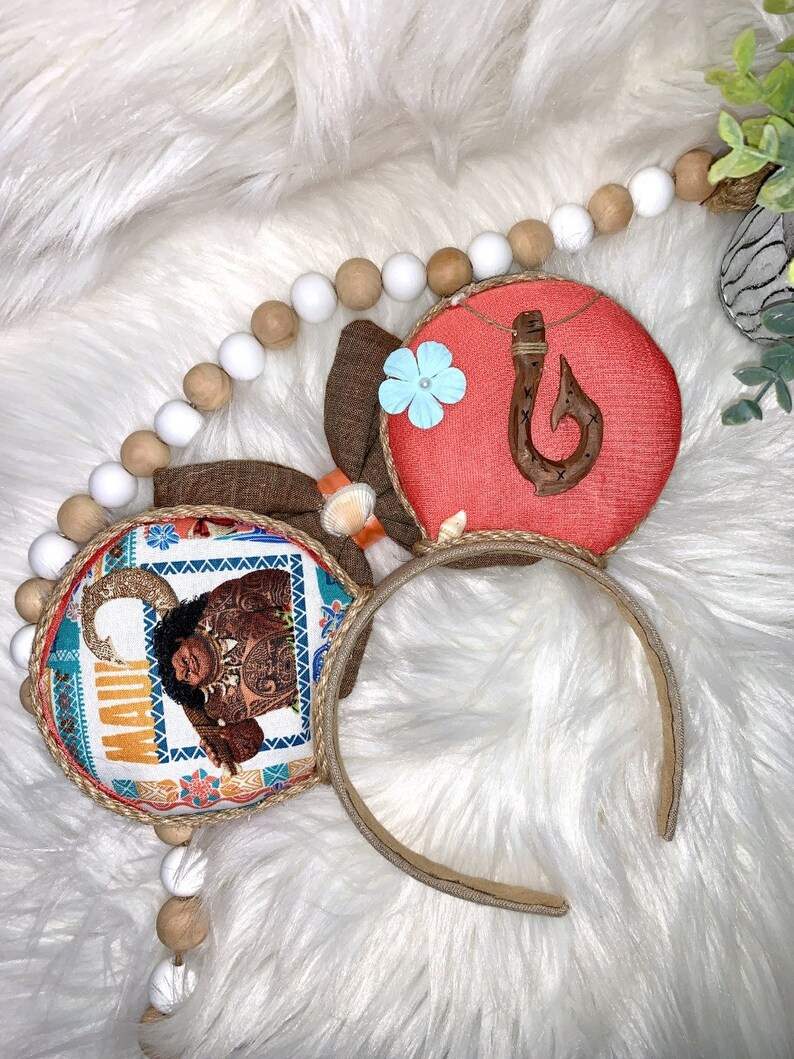 Moana and Maui Headband Mouse Ears - Etsy | Etsy (US)