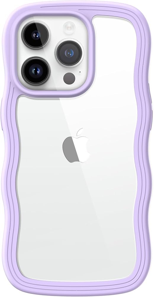 JETech Cute Case for iPhone 14 Pro Max 6.7-Inch, Wave Frame Curly Shape Shockproof Phone Cover fo... | Amazon (US)