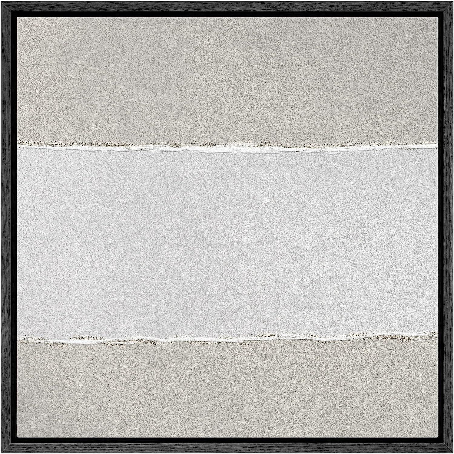 SIGNWIN Framed Canvas Print Wall Art Geometric Gray Stripe Color Field Abstract Shapes Illustrati... | Amazon (US)