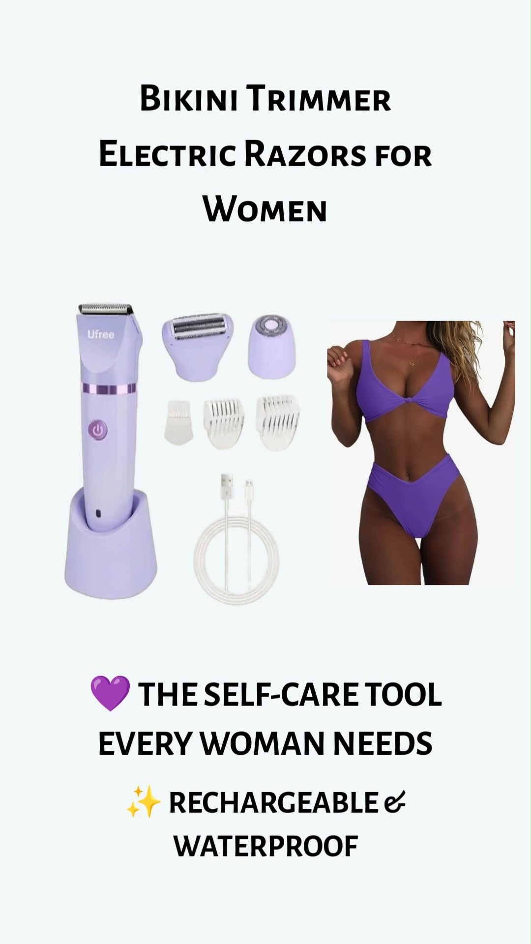 💜 THE SELF-CARE TOOL WOMEN ARE RAVING ABOUT 💜

If you're looking for an easy, convenient way to maintain your beauty routine at home, the Ufree Bikini Trimmer is a must-have. Designed with a gentle ceramic blade and waterproof design, this rechargeable trimmer helps make grooming quick, comfortable, and travel-friendly.

✨ Ceramic blade technology
✨ Rechargeable & cordless
✨ Waterproof design
✨ Lightweight and easy to use
✨ Great for travel
✨ Beautiful purple color

Perfect for busy women who love products that make their routines easier. Whether you're packing for vacation, getting ready for summer, or simplifying your beauty routine, this compact grooming tool is one you'll reach for again and again.
#BeautyFinds #SelfCareEssentials #AmazonBeauty #TravelEssentials #BeautyTools #WomenFavorites #BeautyRoutine #AmazonFinds #LTKBeauty #SelfCareRoutine


 

 #LTKSaleAlert #LTKBeauty #LTKTravel