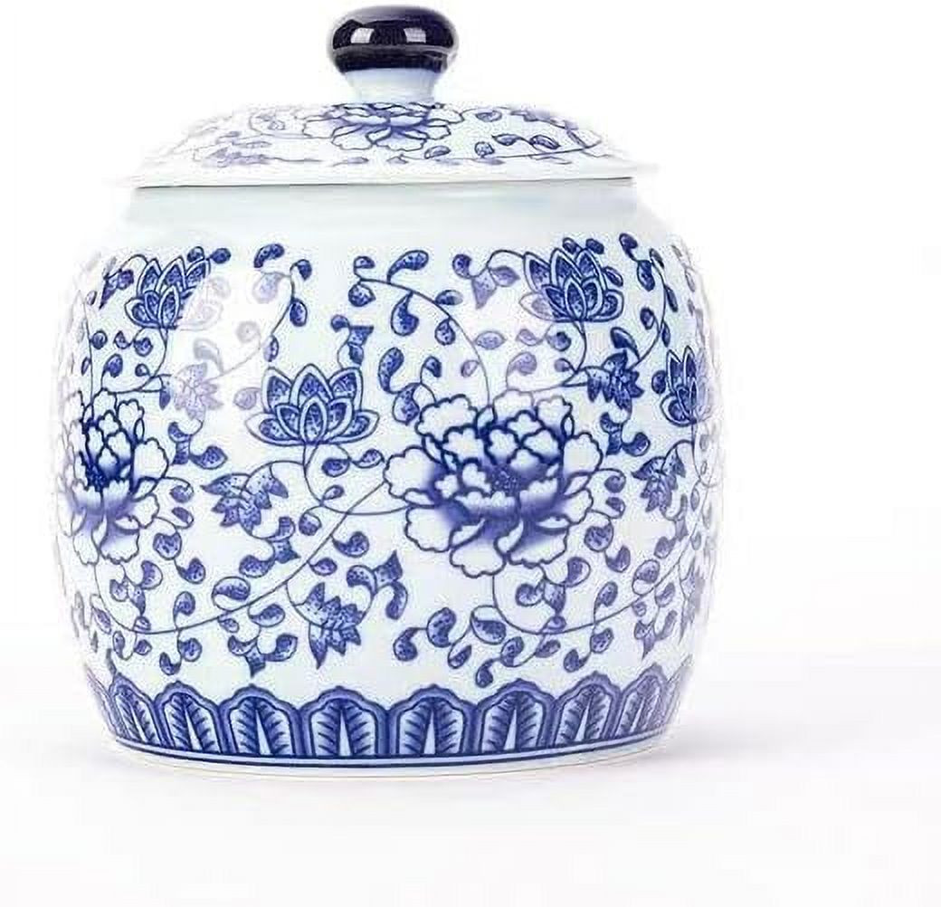 DanceeMangoo Blue and White Porcelain Tea Cans Ceramic Sealed Cans Storage Cans (Blue and White J... | Walmart (US)