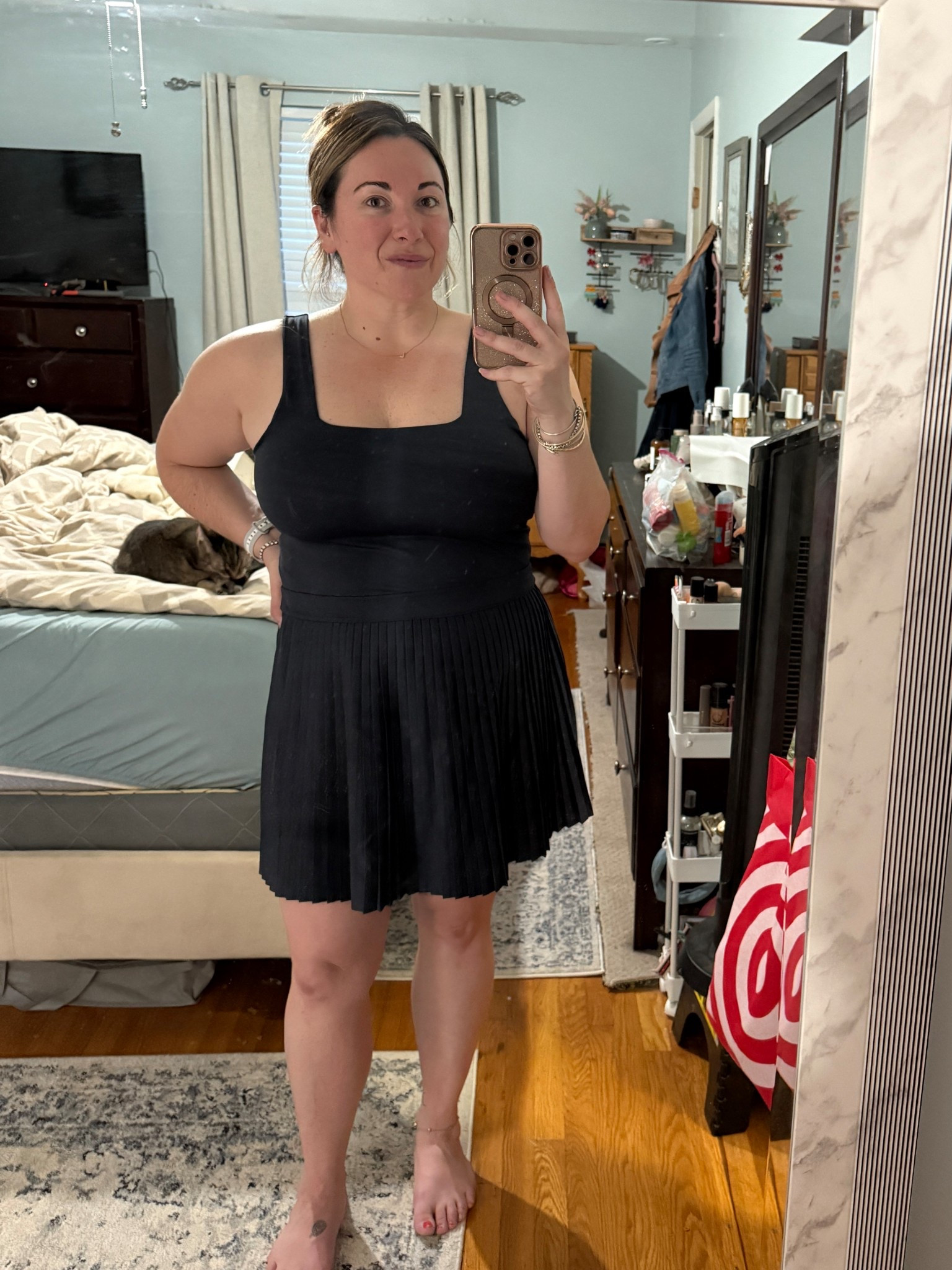 My favorite athletic dress!! Affordable and comfortable, comes in 3 colors - I have the navy  

#LTKMidsize #LTKFindsUnder50 #LTKActive