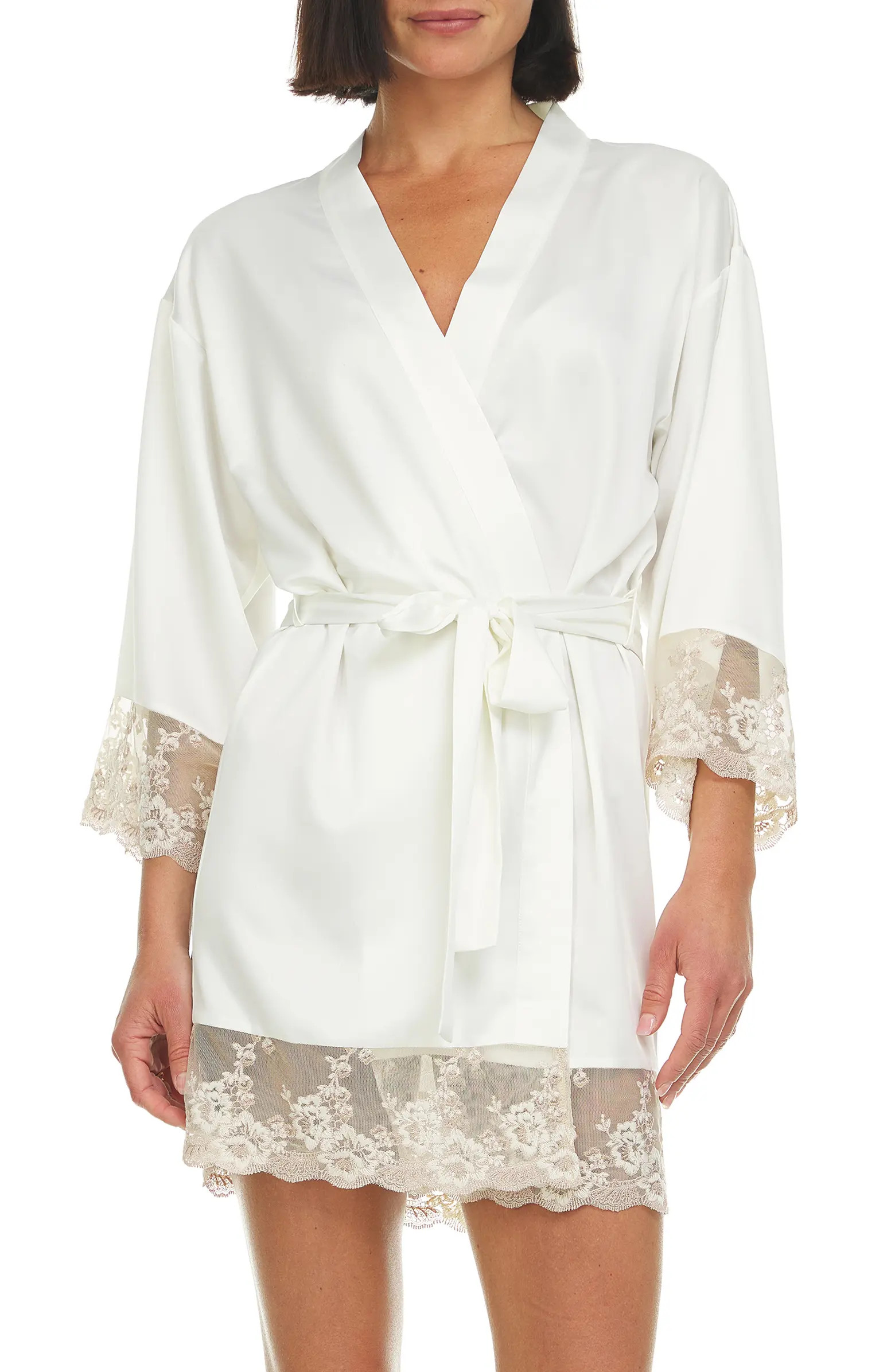 Flora Nikrooz Rosa Satin Robe | Nordstrom | Nordstrom
