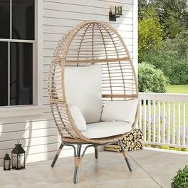 Better Homes & Garden Ventura Steel Stationary Wicker Egg Chair – Mono Gray | Walmart (US)