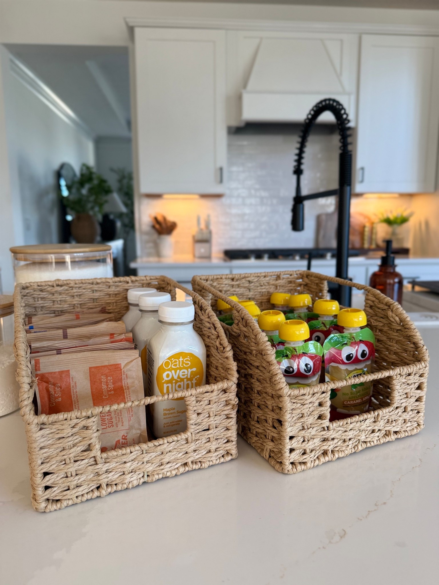 Keeping my kitchen pantry tidy and stylish with these chic storage baskets! Perfect for snacks and essentials. #kitchenorganization #homedecor

#LTKmomlife #LTKHome #LTKFindsUnder50