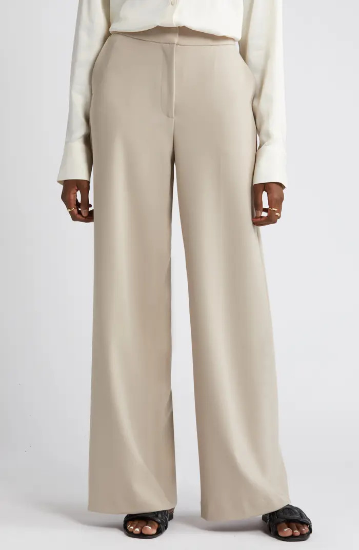 Nordstrom Flat Front Wide Leg Pants | Nordstrom | Nordstrom
