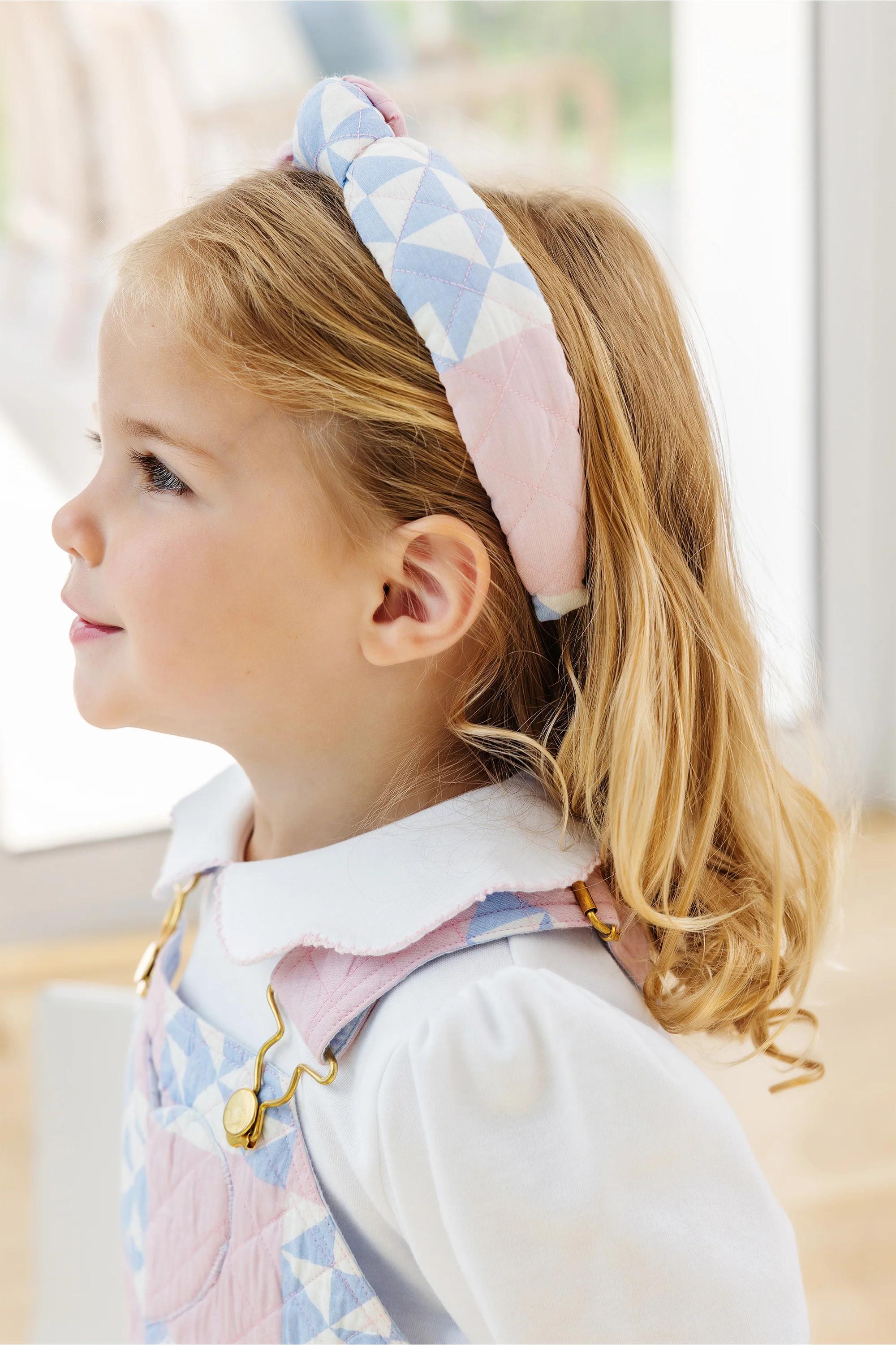 T.B.B.C. x Lele Sadoughi Knotted Headband (Kids) - Cobble Court Quilt | The Beaufort Bonnet Company