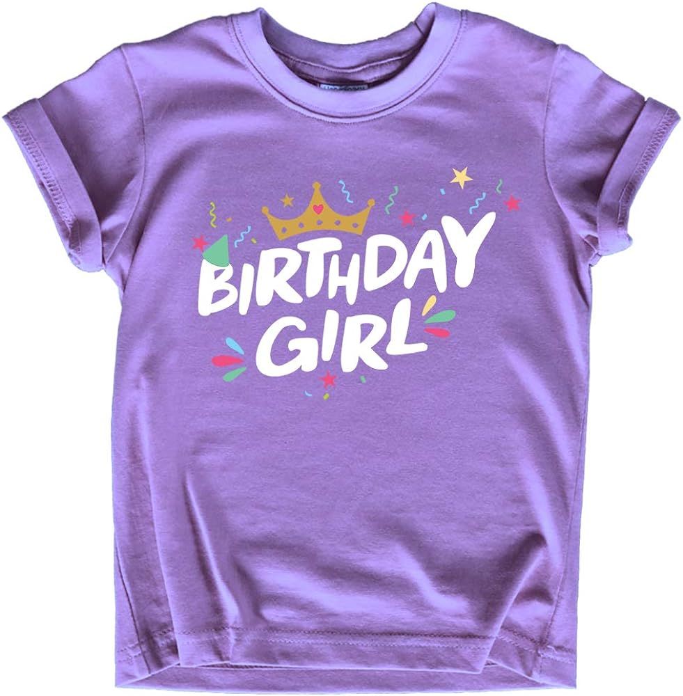 Birthday Girl Shirt Crown 1st First 2nd Two 3rd 4th 5th Toddler Birthday Outfit | Amazon (US)