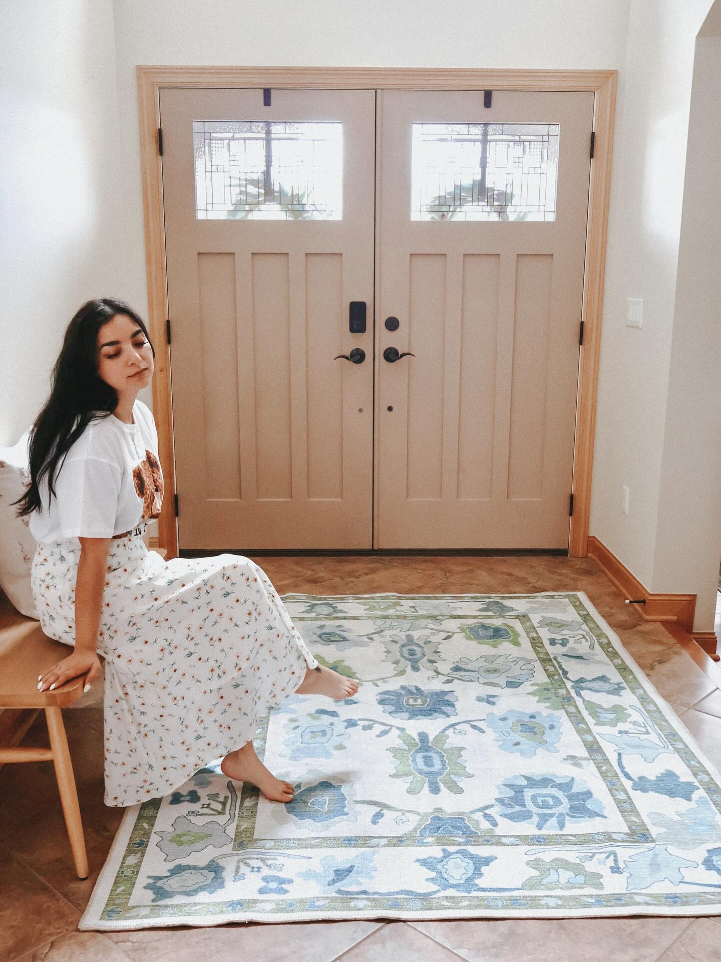 Making your space pop with color , I love this Alienore Green Blue Modern Oushak Rug from @famerugs , the blue and green are perfect to create contrast and work with any shade of colors you might have in your floors, the texture is amazing and the quality as well! Perfect for any space you’d like to pop in your house! 🏠 🙌🙌🙌🌿🌿🌿
.
.
.
.
.
.
.
.
.

#LTKHome #LTKFindsUnder100 #LTKFamily