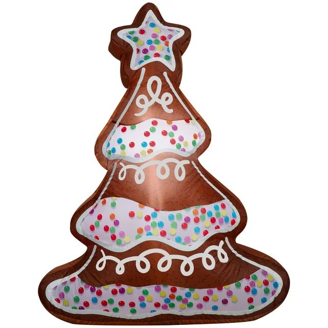 4 foot tall Airblown Inflatables Holiday Time Gingerbread Christmas Tree | Walmart (US)