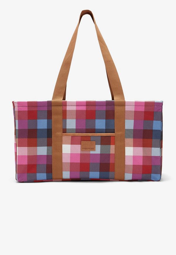 Bright Plaid Utility Tote | Maurices