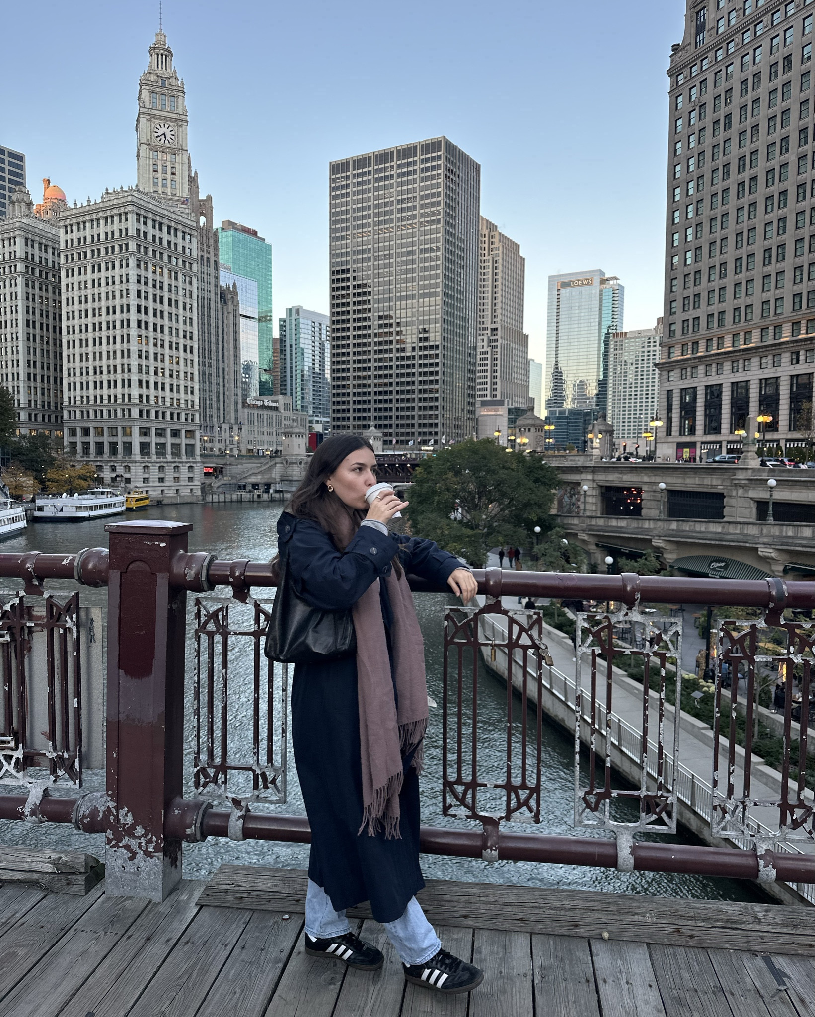 Fall in Chicago, coat is thrifted but everything else linked #sambas #fallootd #springootd #layering 

#LTKjeans #LTKfall