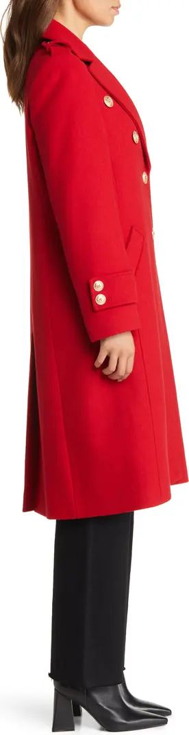 Crested Button Wool Blend Coat | Nordstrom