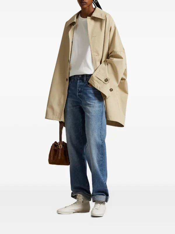 Polo Ralph Lauren button-fastening Twill Coat | Neutrals | FARFETCH | Farfetch Global