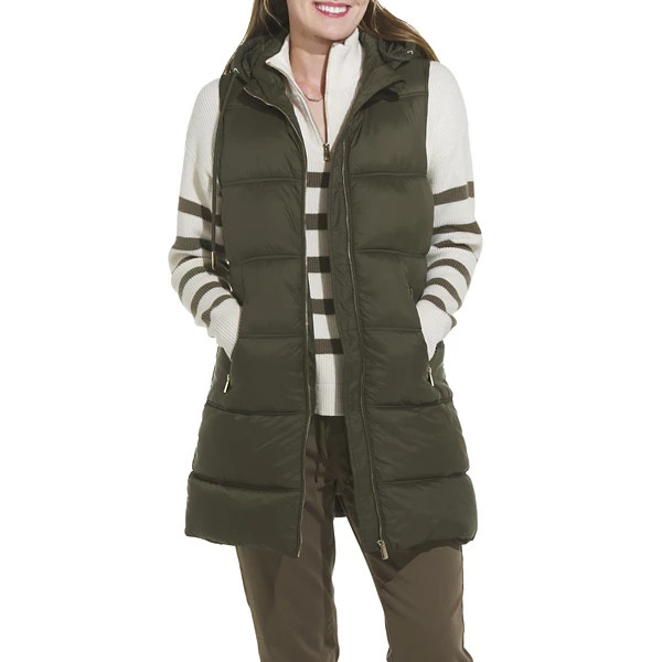 Women's Dex Clothing Lightweight Puffer Vest Medium Army Green | Scheels