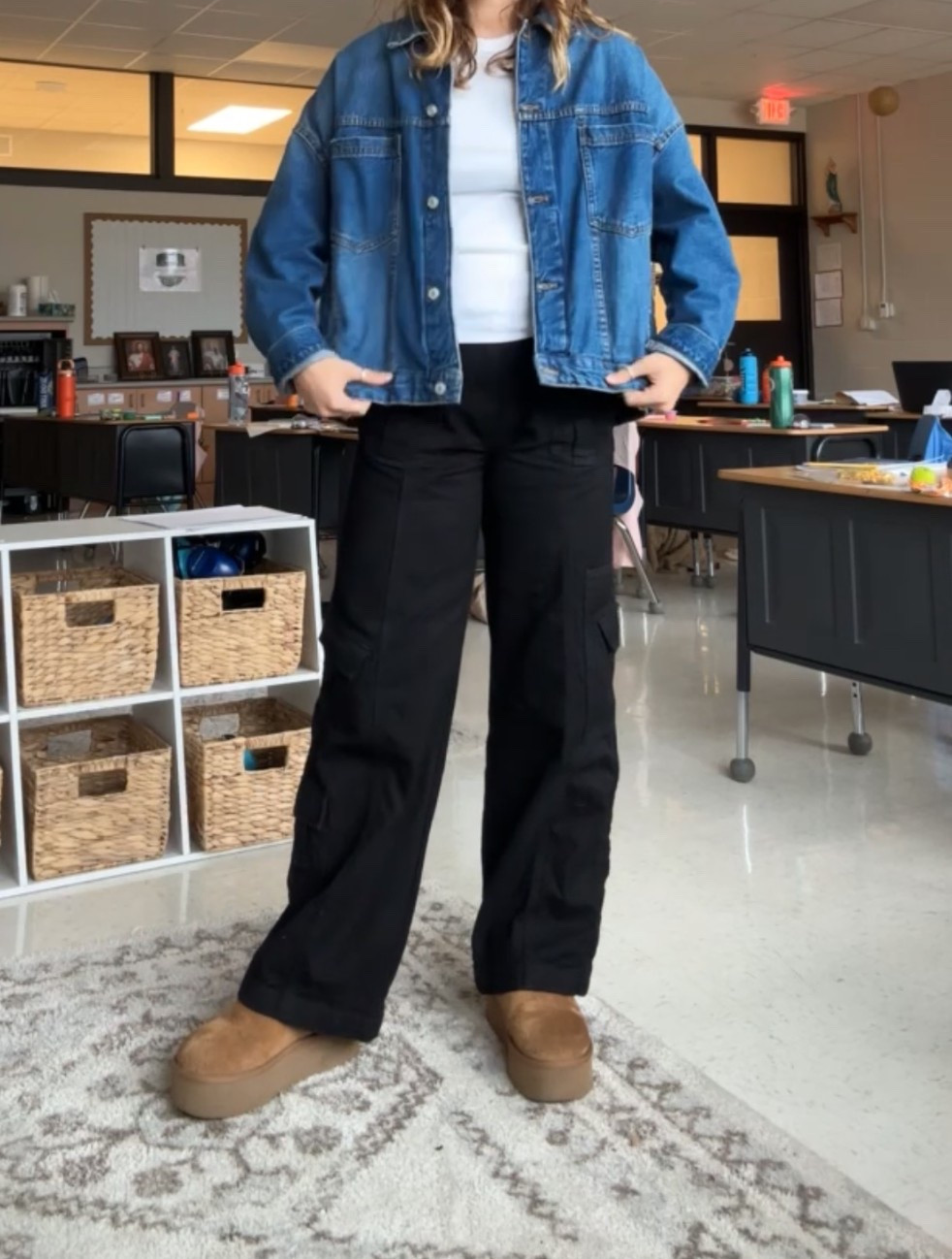 Winter denim work outfit! Obsessed with this free people denim jacket🤍

#LTKootd #LTKWorkwear #LTKSeasonal