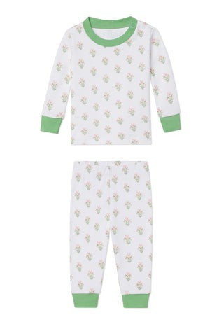 Baby Long-Long Set in Pink Flora | LAKE Pajamas