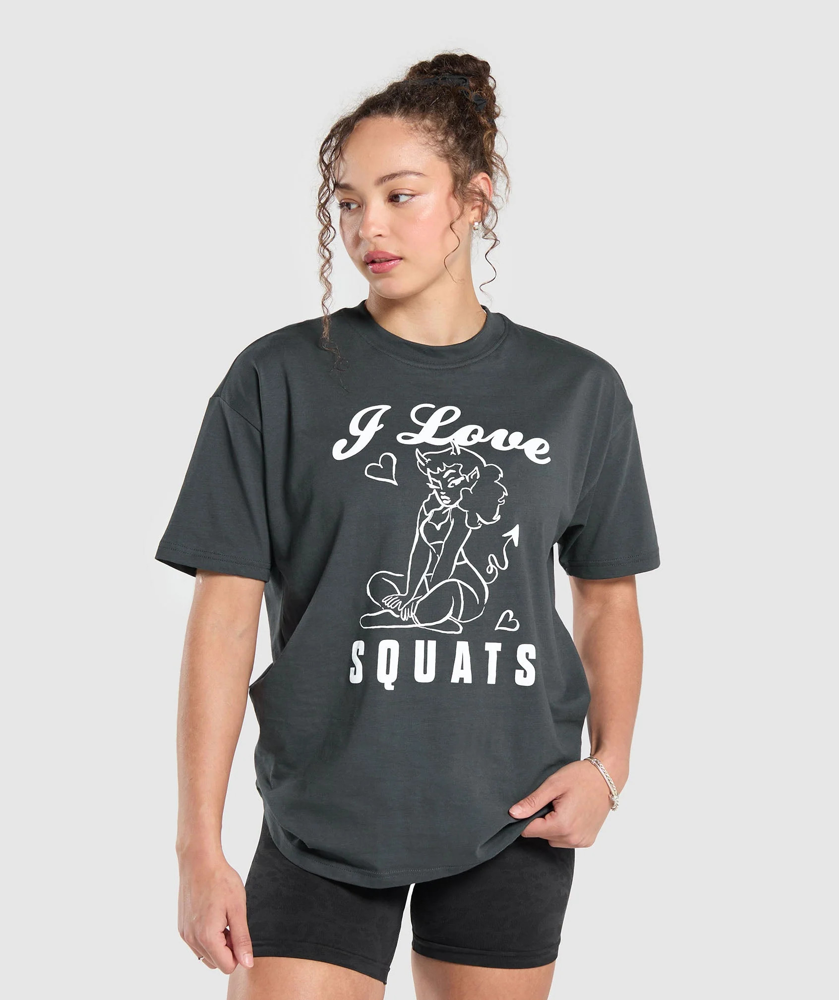 I Love Squats Graphic Oversized Tee | Gymshark US