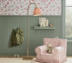 Julia Berolzheimer Ruched Linen Floor Lamp (60") | Pottery Barn Kids