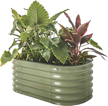 Vego garden 17" Tall Kids First Garden Bed 42" x 24" Raised Planter Box Outdoor Metal Galvanized ... | Amazon (US)