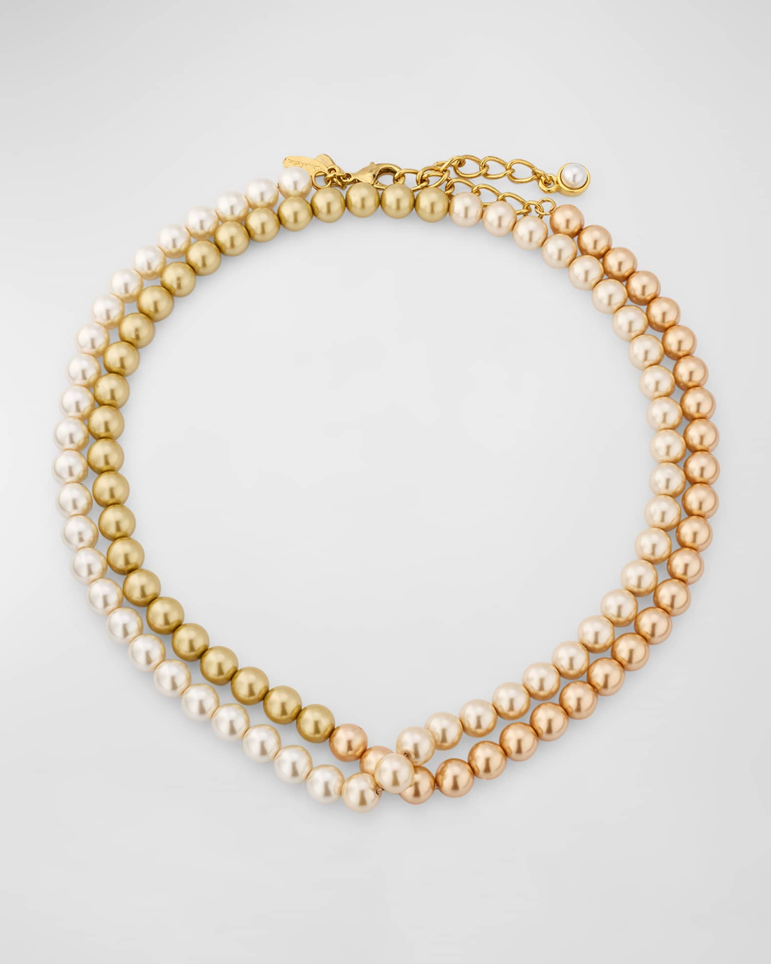 Oscar de la Renta Long Pearly Necklace, 35"L | Neiman Marcus