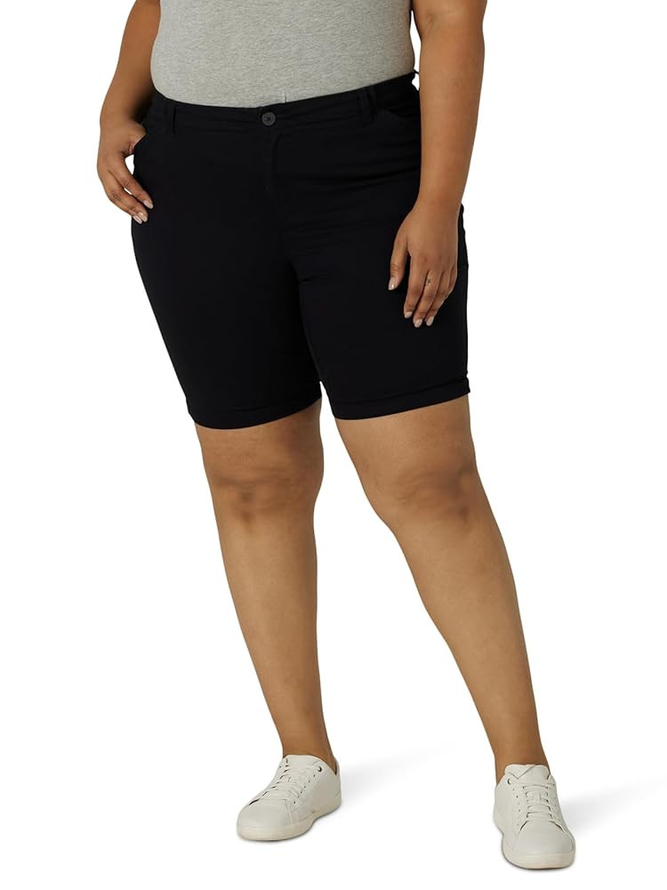 Lee Women's Plus Size Legendary 9" Chino Bermuda Short | Amazon (US)