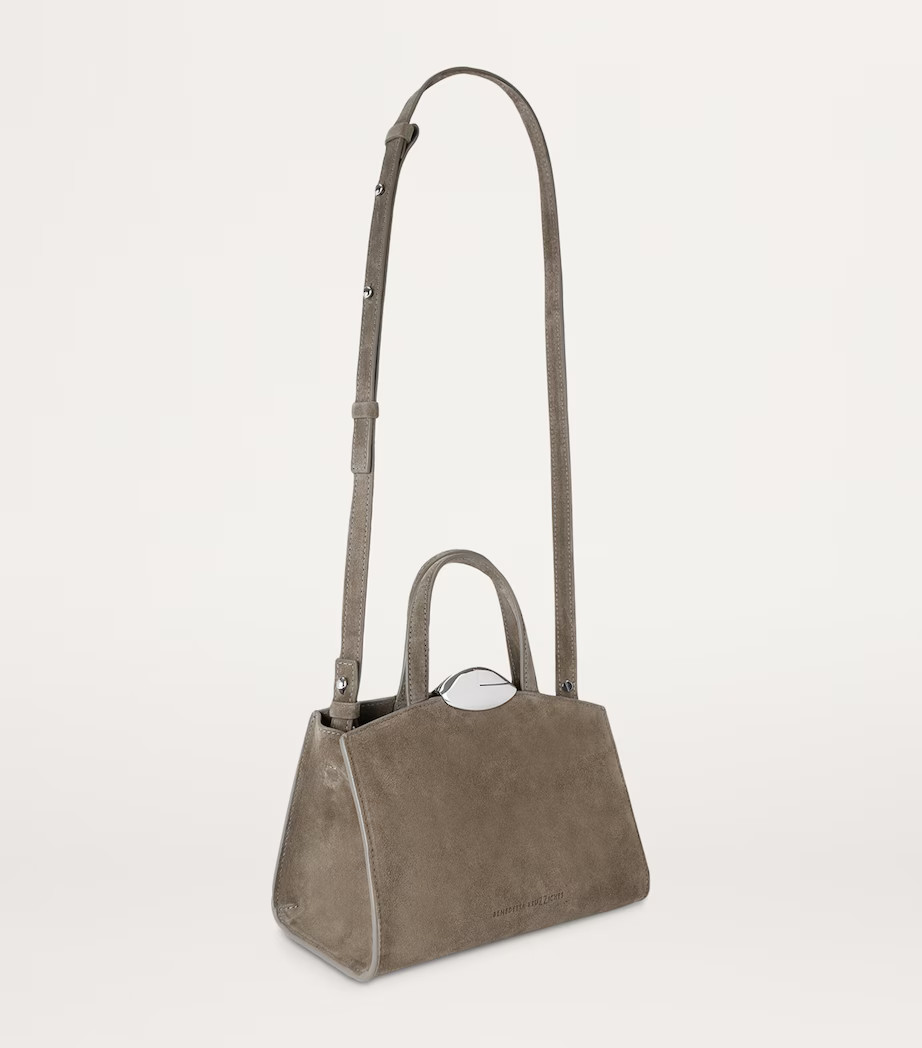 Small Suede Serena Top-Handle Bag | Harrods
