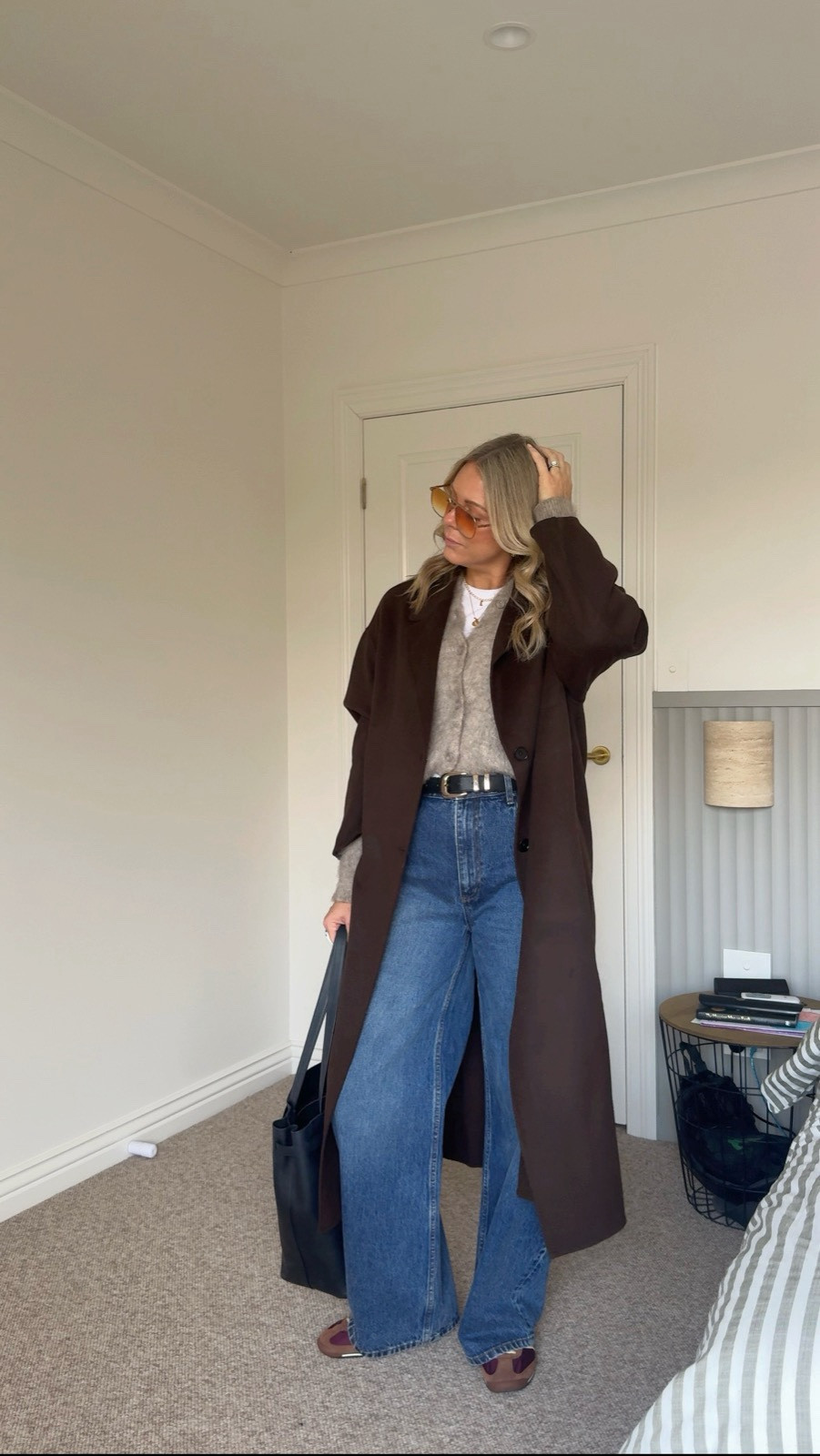 It’s coat weather! 100% wool, I’m obsessed with this. So comfy and warm - and fab with some wide leg jeans and a knit! I’m in a large in the coat (I sized up for a slouchy fit), 30 in the jeans and the knit is old CR but I’ll tag similar x

#LTKautumn #LTKstyletip #LTKaustralia