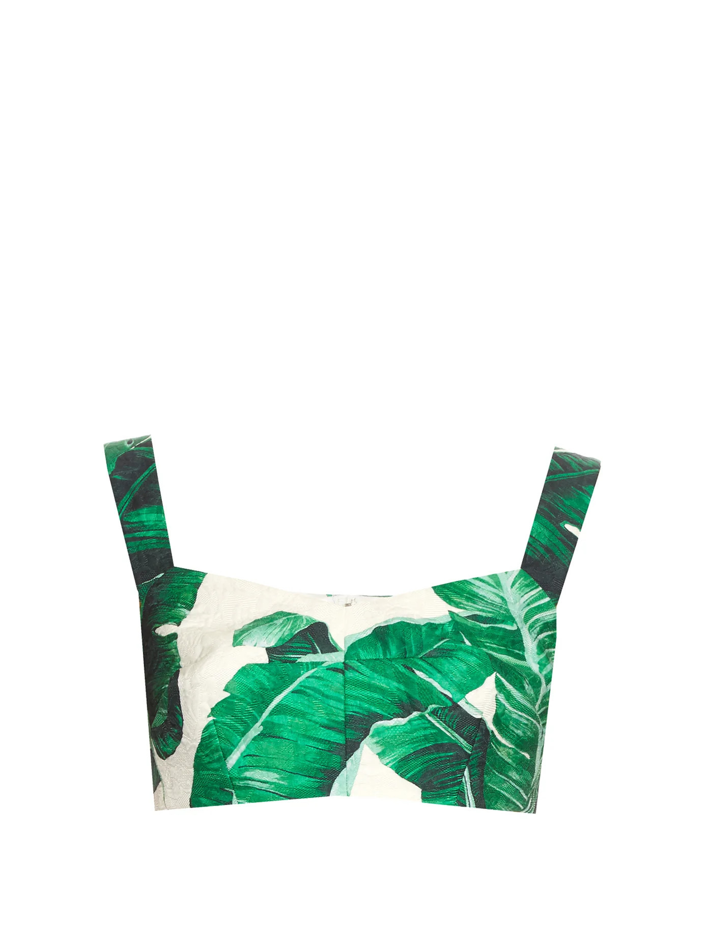 Banana leaf-print cropped top | Matches (US)