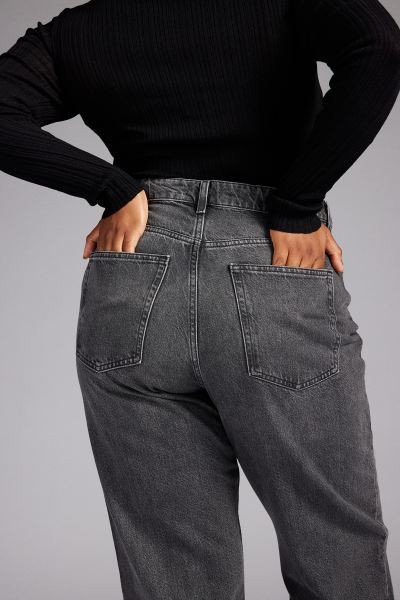 Tapered Regular Jeans - Dark denim blue - Ladies | H&M US | H&M (US + CA)