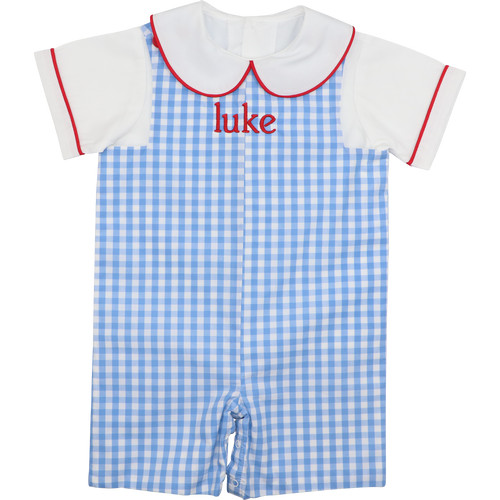 Blue Check Jon Jon Set | Cecil and Lou
