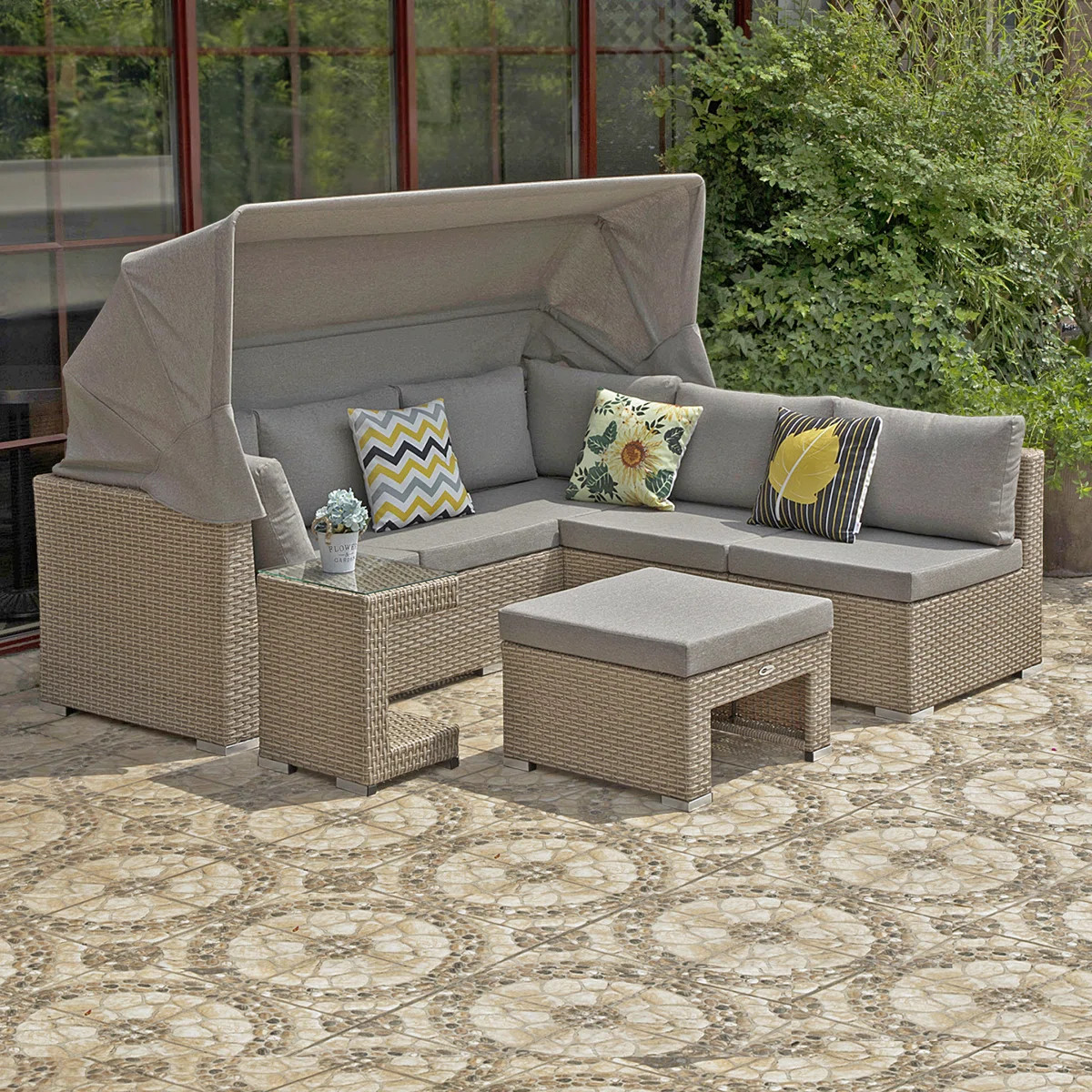 Mccrady Fully Assembled Aluminum Outdoor Patio Daybed | Wayfair North America