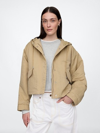 Hooded Nylon Cropped Jacket | Gap (US)