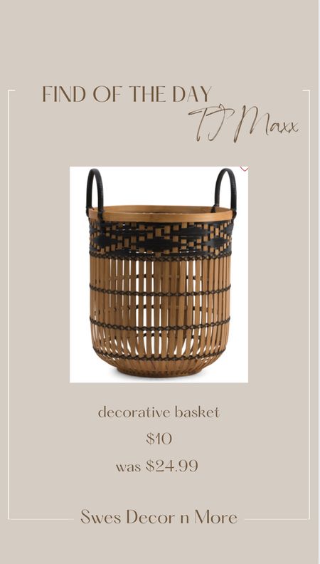 A black and brown decorative basket on clearance for only $10!

#LTKsalealert #LTKhome #LTKunder50