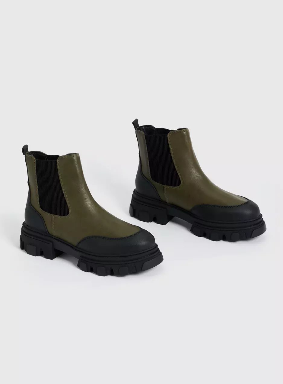 Khaki Black Chunky Sole Chelsea curated on LTK