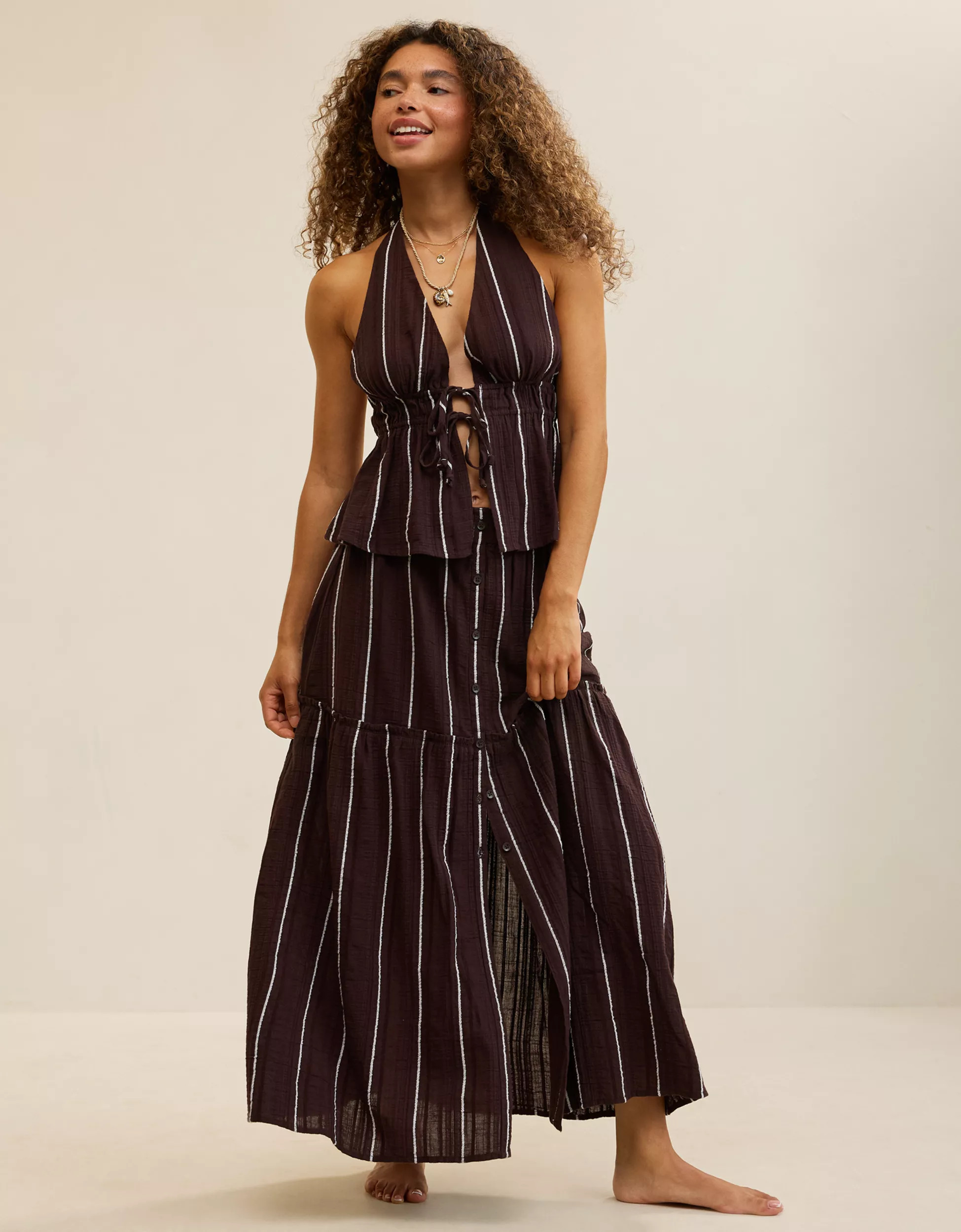 Aerie Beach Texture Maxi Skirt | Aerie