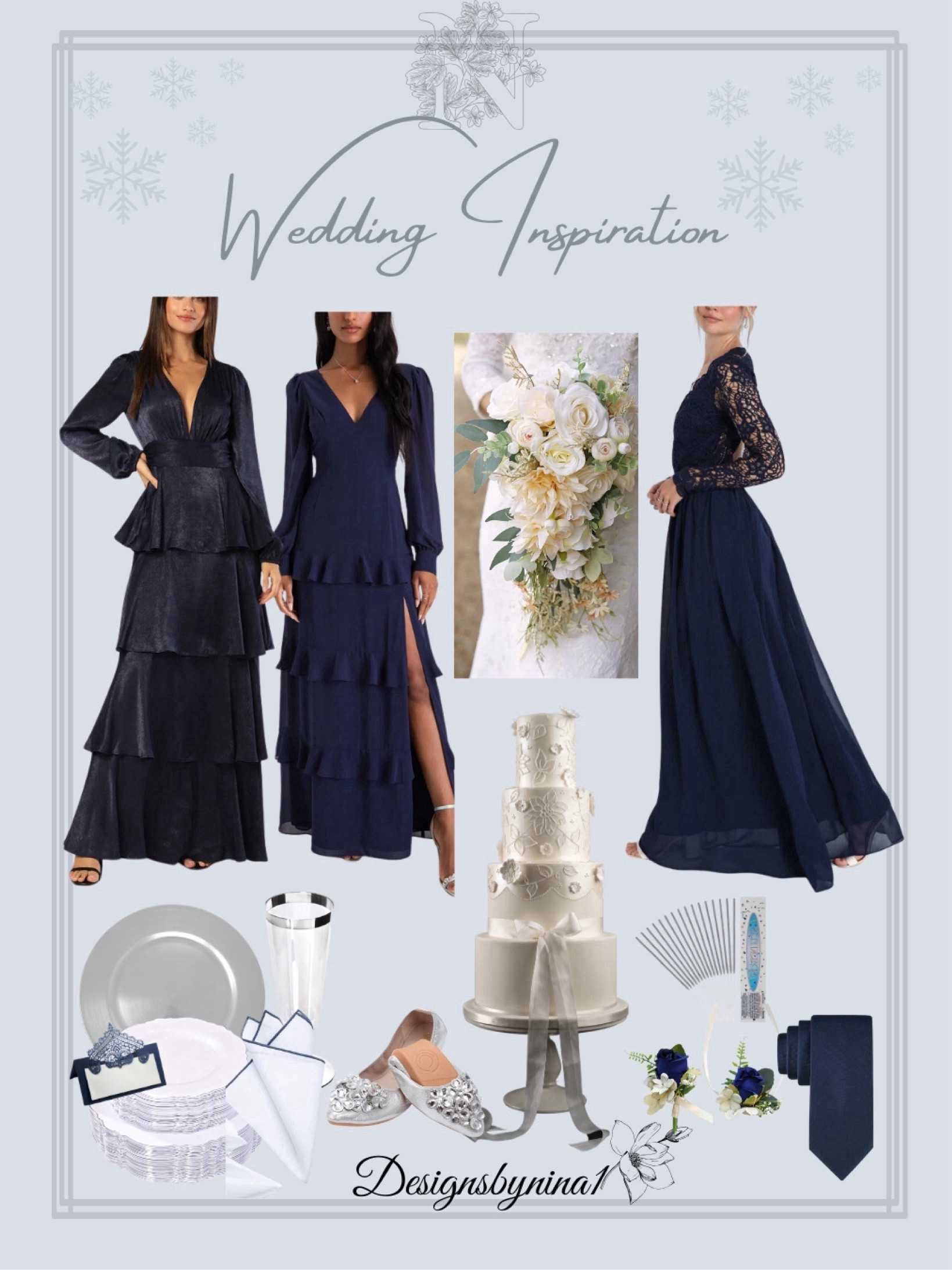 💙Gorgeous Winter Wedding Inspiration! Gorgeous bridesmaid dresses, groomsmen ties, wedding guest dresses, tabletop, wood flowers: can be used for centerpieces, flower bouquets & boutonnière, cake decorating & more! 💙Check out my "Wedding Ideas" Collection for more inspo! 

#LTKwedding #LTKparties #LTKSeasonal
