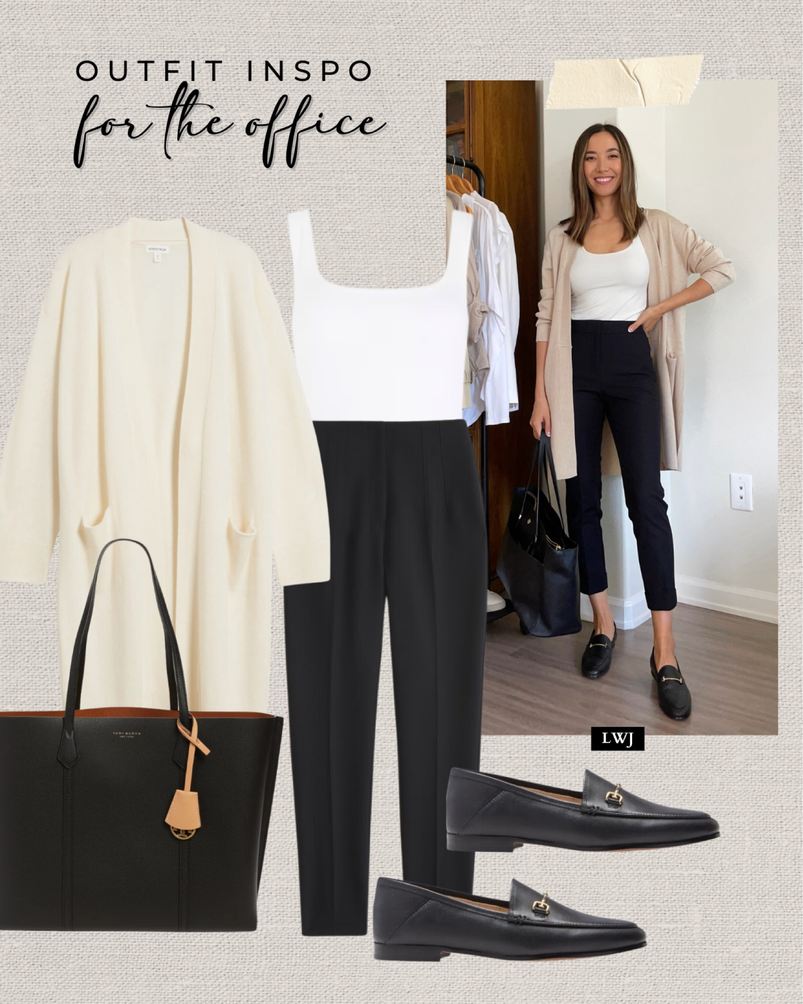 Week of workwear: for the office 

Workwear / office outfit / business casual / smart casual / cream cardigan / white bodysuit / black tailored pants / black tote work bag / black loafers 

#LTKWorkwear #LTKSeasonal #LTKStyleTip