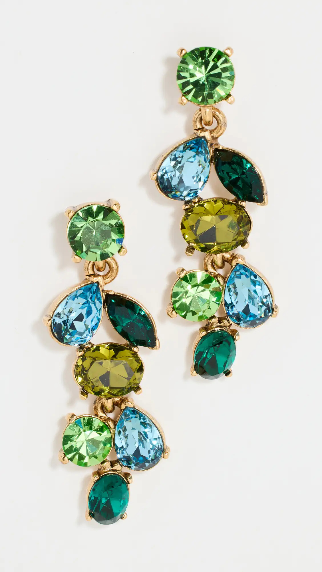 Oscar de la Renta Small Crystal Scramble Earrings | Shopbop | Shopbop