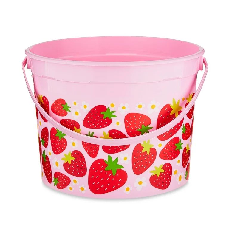 Pink & Red 5-Quart Plastic Easter Bucket, Strawberries, by Way To Celebrate | Walmart (US)