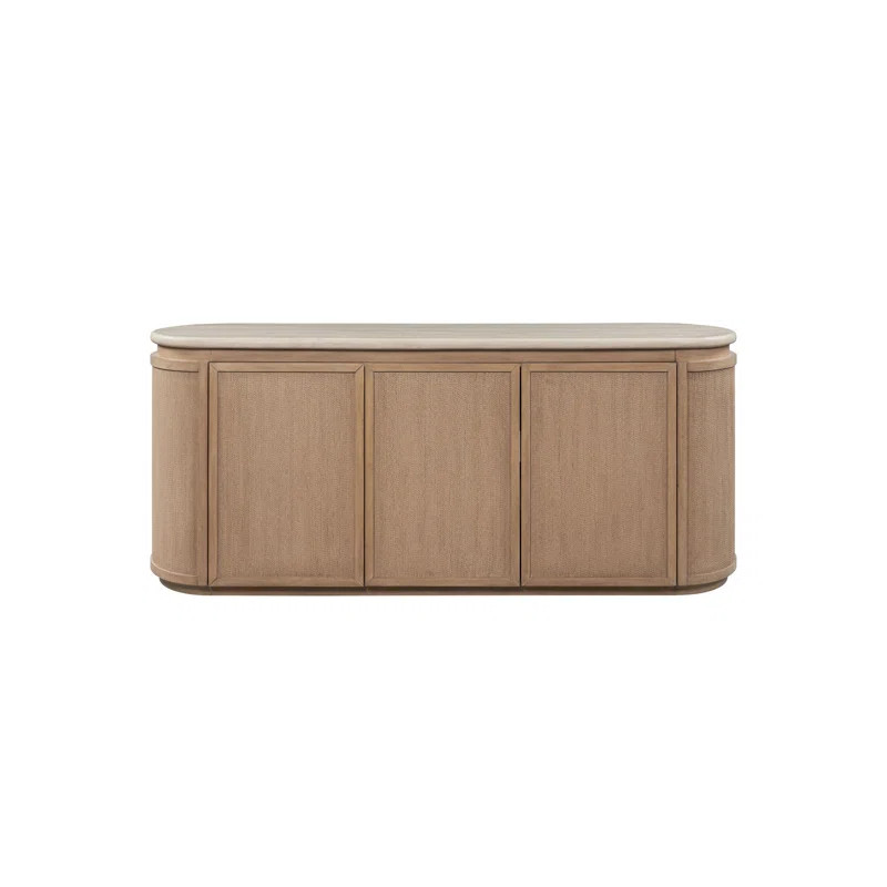 Molewski 5-Door Stone and Rope Server, Toffee | Wayfair North America