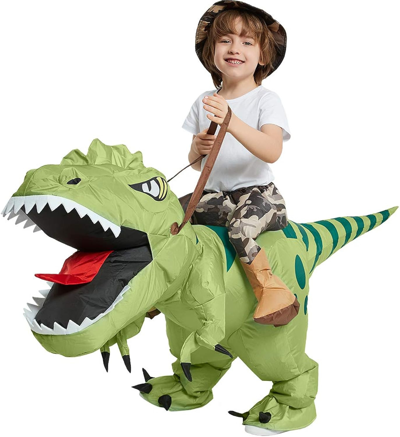 One Casa Inflatable Dinosaur Costume Riding T Rex Air Blow up Funny Fancy Dress Party Halloween Cost | Amazon (US)