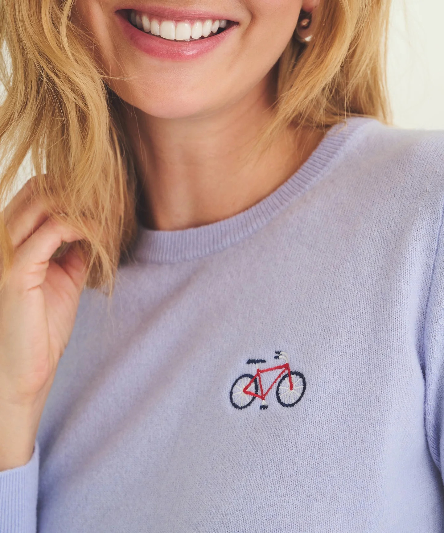 Women's Embroidered Bicycle Cashmere Sweater | NAADAM
